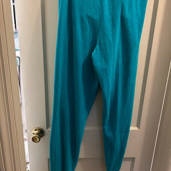 Teal Y2K Juicy‎ Couture velour lounge pants size L - Picture 2 of 5